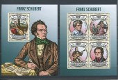 Франц Шуберт. Блок+лист.Р.Бурунди.2013г.